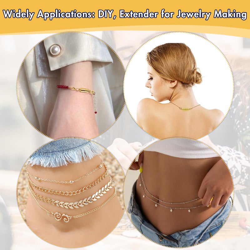 Bonison 12 Pack Magnetic Necklace Clasps and Closures. Necklace Jewelry Extender with Strong Magnet. Magnetic Necklace Clasp for Jewelry Necklace Bracelet Making. Gold and Silver Plating (Regular) - Image 5